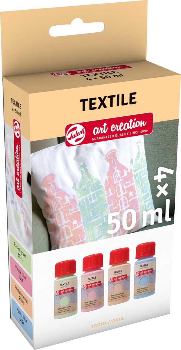 Load image into Gallery viewer, Talens art creation textielverf pastel 4x50ml
