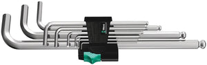 Wera inbussleutelset 950 9 hex-plus 1 (chroom, 9-delig, 1,5mm tot 10mm)