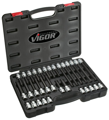 Vigor steckschlüsselsatz v1917 screwdriver insert sort. torx 32tlg.