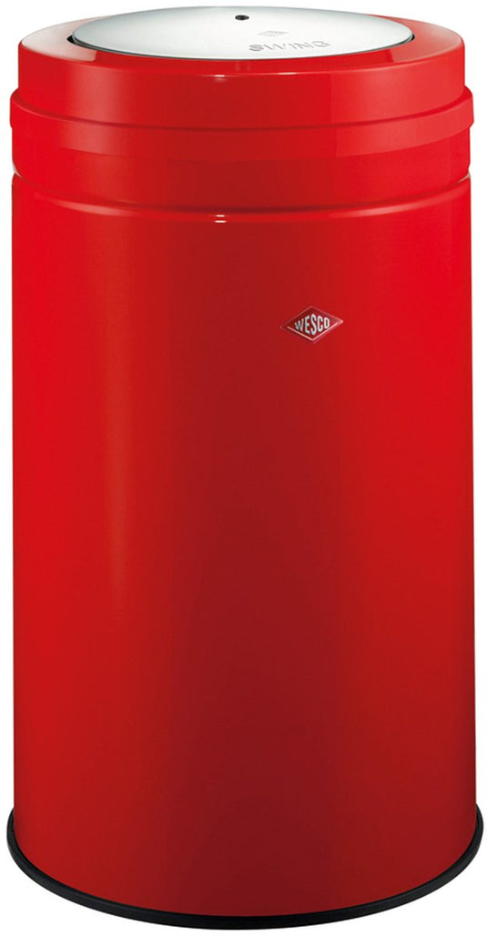 Wesco big swing vuilnisbak | 120 liter | metaal - rood | prullenbak - made in germany