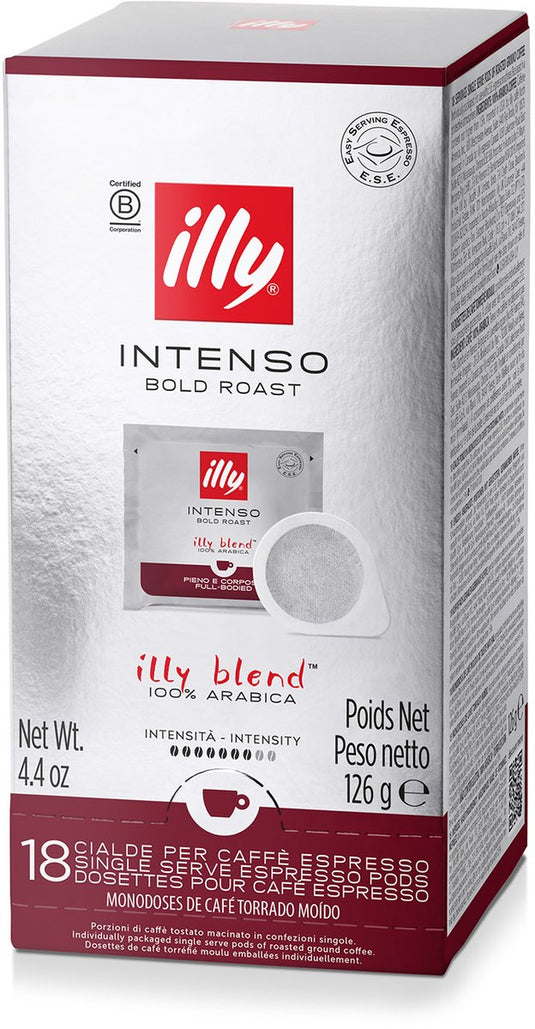 Illy - e.s.e. servings - koffiepads - intenso - 12 x 18 stuks