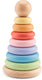 Woet ® houten stapelringen - regenboog stapeltoren - ring stapelaar - fsc - educatief houten speelgoed voor kinderen - kleurrijk montessori speelgoed - vanaf 1 jaar