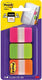 Post-it index strong, , ft 25,4 x 38 mm, blister met 3 kleuren (roze, groen en oranje), 12 tabs per kleur
