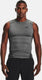 Under armour ua hg armour comp sl-gry heren sportshirt - carbon heather - zwart