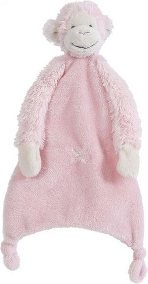 Happy horse aap mickey knuffeldoekje - roze - baby cadeau