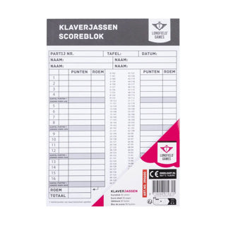 Engelhart klaverjas scoreblok 50 vellen | 10 stuks