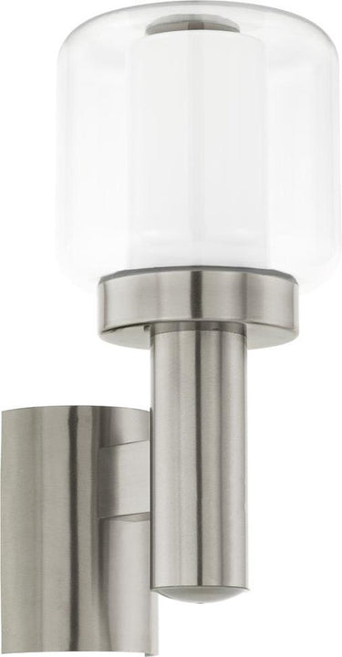 Eglo poliento - buitenverlichting - ip44 - wandlamp - 1 lichts - roestvast staal - helder, wit