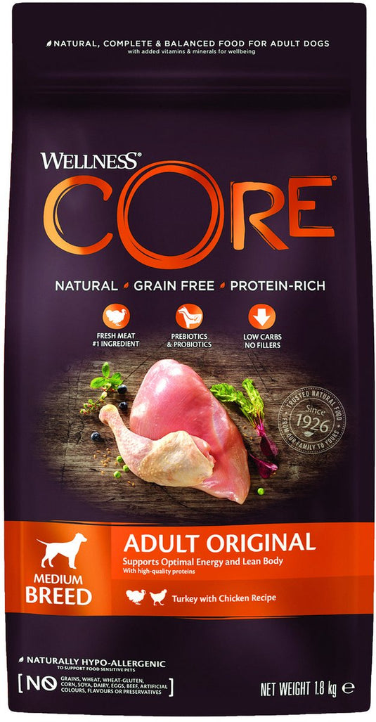 Wellness core original - kalkoen met kip - inhoud - 1,8 kg
