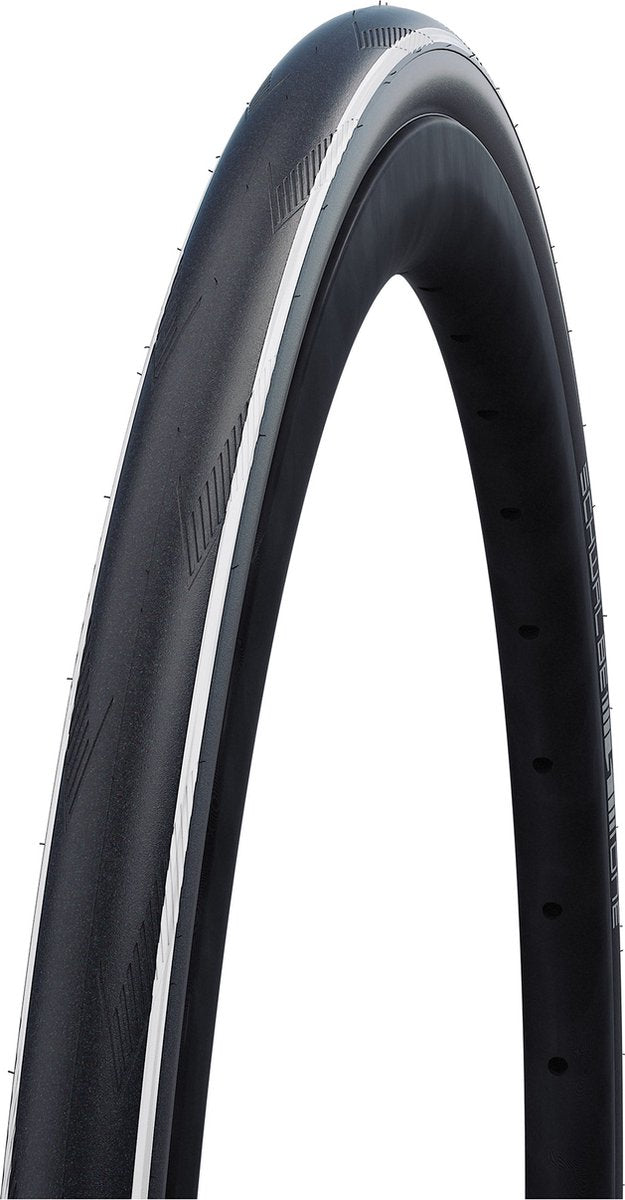 Load image into Gallery viewer, Vouwband Schwalbe One V-Guard 28 x 1.00 25-622 - zwart met een witte streep
