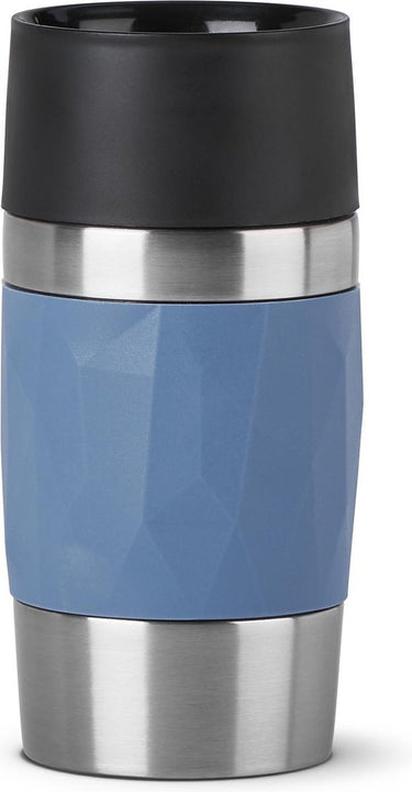 Tefal travel mug compact - thermosfles - 0.3l - blauw - lekvrij - geschikt voor warme en koude dranken