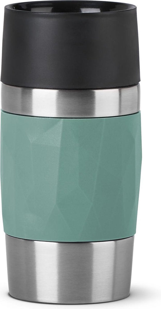 Tefal compact n2160310 travel mug - thermosfles - 300 ml - groen - lekvrij - geschikt voor warme en koude dranken