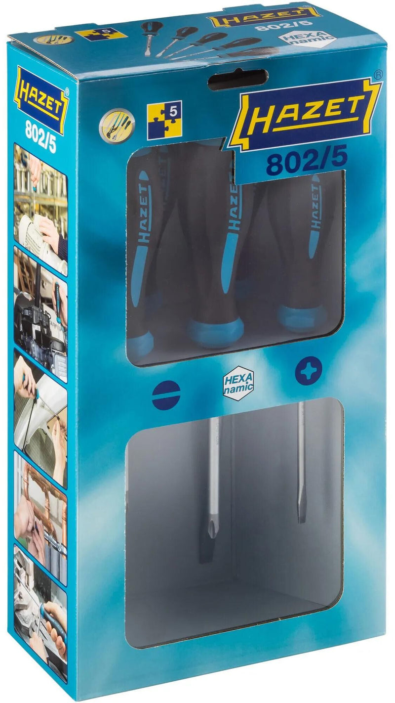 Load image into Gallery viewer, Hazet schraubendrehersatz hexanamic 802 5 screwdriver set 5 pcs. 802 5 hexanamic
