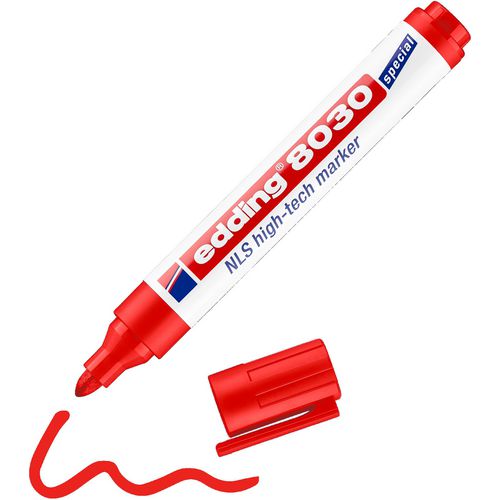 Edding nls high-tech 8030 permanent marker rood 1,5-3 mm ronde punt