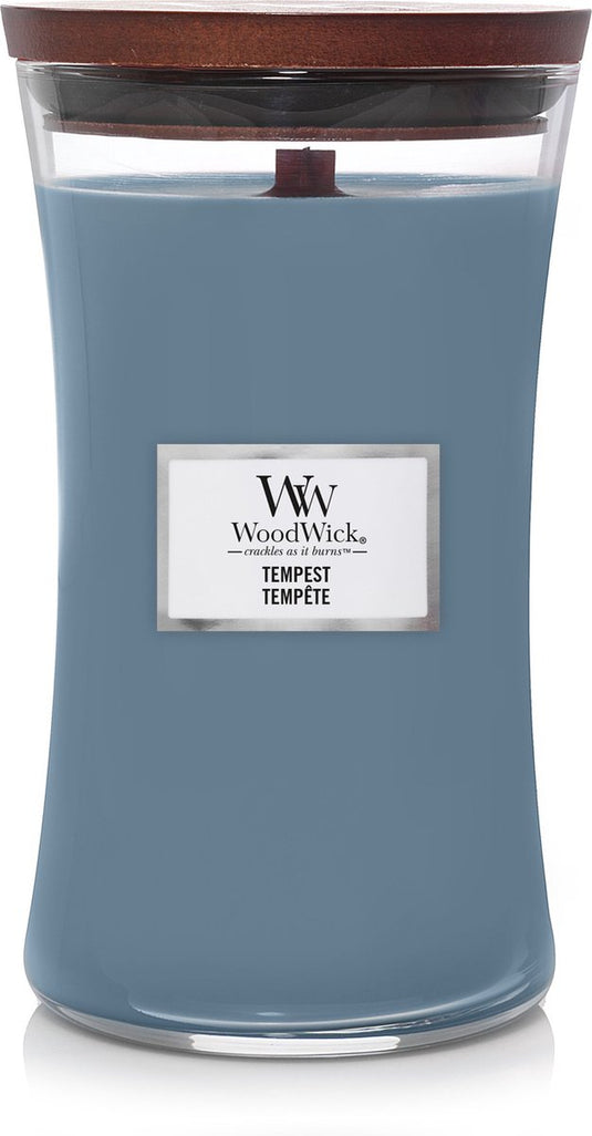 Woodwick hourglass large geurkaars - tempest - 130 branduren