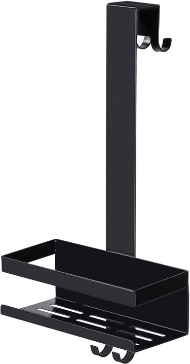 Wenko doucherek bribano uno rvs mat zwart 23x44,5cm - doucherek zonder boren - doucherek hangend - douchemand - douchecaddy ophangbaar