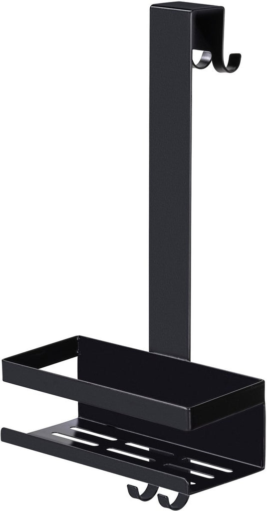 Wenko doucherek bribano uno rvs mat zwart 23x44,5cm - doucherek zonder boren - doucherek hangend - douchemand - douchecaddy ophangbaar