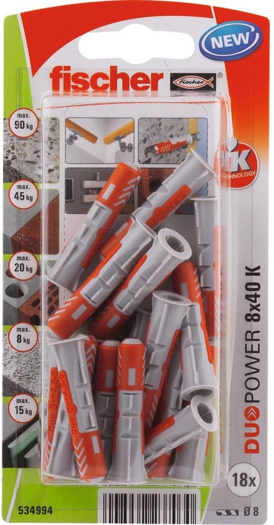 Fischer 534994 duopower 8 x 40 k nv 2-componenten plug 40 mm 8 mm 1 set(s)