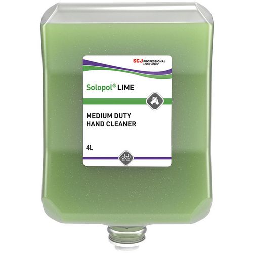 Handzeep cartridge deb lime wash 4 liter groen
