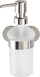 Wenko turbo-loc® zeepdispenser orea rvs mat 200ml - zeeppompje - bevestigen zonder boren - zelfklevend - 10 jaar garantie