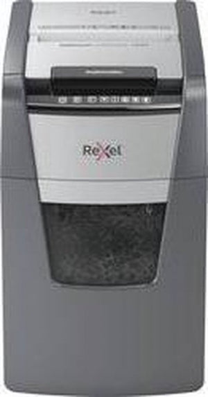 Rexel optimum autofeed+ 150m fluisterstille papierversnipperaar - p5 microsnippers - automatische invoer tot 150 vel - 44l - zwart