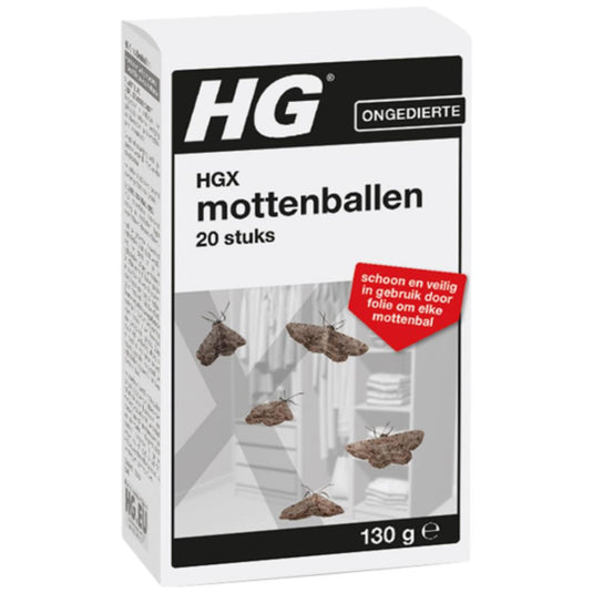 Hg mottenballen 20 stuks 130 gram