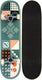 Nijdam classic skateboard - tick tack go - legergroen oranje