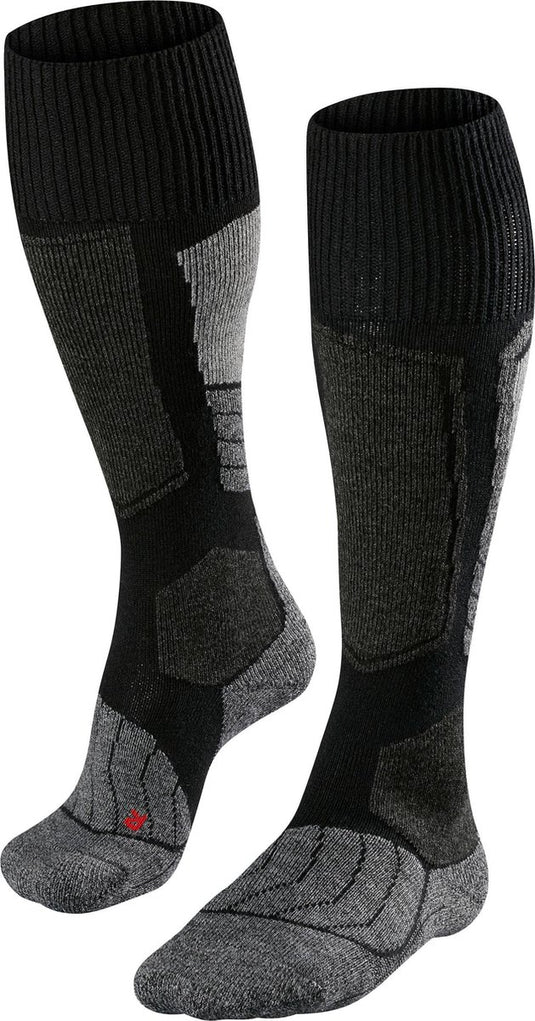 Falke sk1 warm dik wol functioneel materiaal skisokken dames zwart - maat 39-40