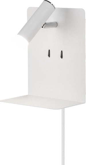 Trio element - wandlamp - wit mat - incl. 1x smd 3 w - dimbaar met schakelaar - in hoogte verstelbaar - niet dimbaar