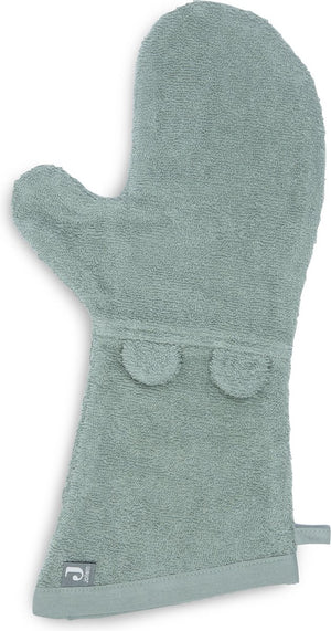 Jollein - baby washandje badstof ears (ash green) - katoen - baby washand, washandjes -16x70cm