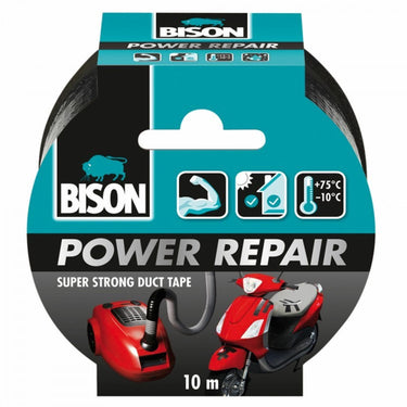 Bison power repair tape zwart 10m x 4.8cm
