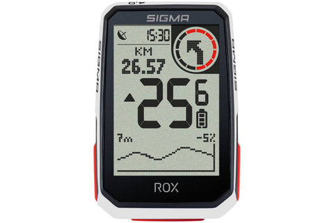 Sigma rox 4.0 gps black/white hr handlebar mount + ant + /ble chest strap