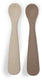 Jollein babylepel - baby bestek siliconen - natural shades - 2 stuks