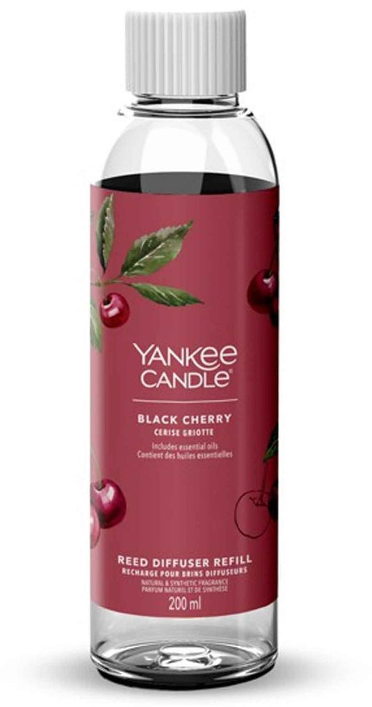 Yankee candle - navulling voor geurstokjes 200 ml - black cherry