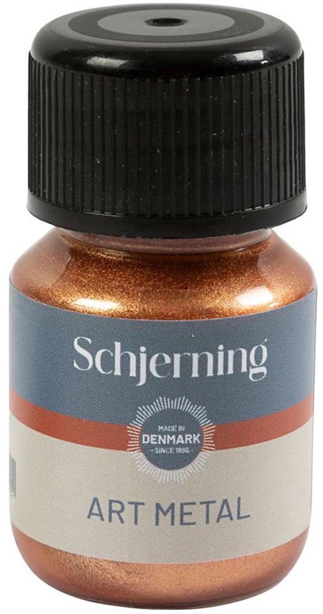 Load image into Gallery viewer, Creativ company metaalverf - medium goud - glanzende verf - voor diverse oppervlakken - 30ml - art metal - waterbasis - perfecte dekking - eenvoudig aan te brengen
