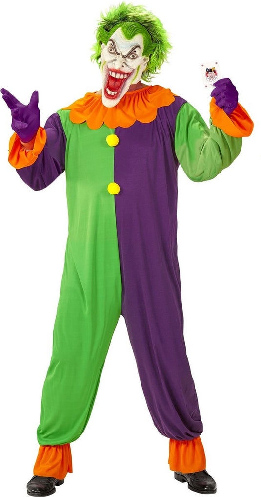 Finidi monster griezel kostuum | evil joker jose | man | medium | carnaval kostuum | verkleedkleding