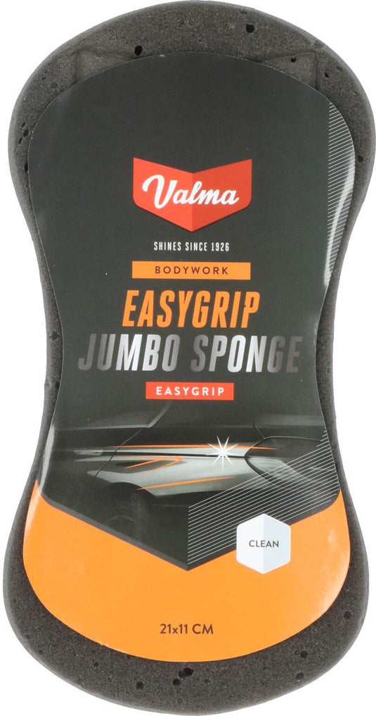 Valma jumbo spons - extra grote spons - hoog absorberend vermogen - open structuur mengt shampoo en water gemakkelijk – handige vorm, prettig in gebruik - 21x11cm