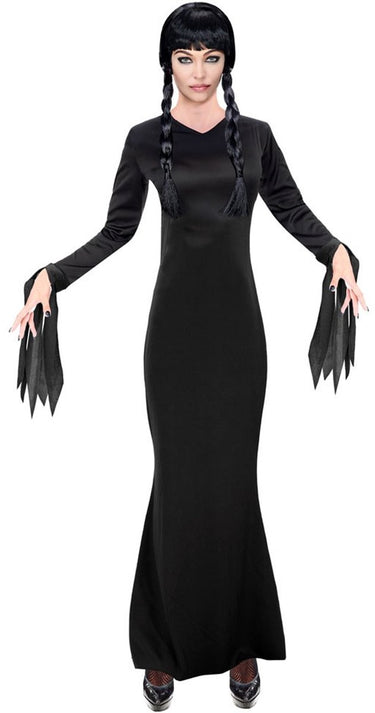 Widmann the addams family morticia - zwarte jurk - maat l