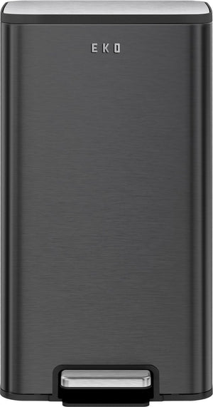 Eko - marina pedaalemmer 30 liter - stainless steel plastic - mat zwart - prullenbak