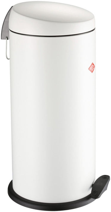 Wesco capboy maxi prullenbak | pedaalemmer | 22 liter | metaal - mat wit | afvalemmer - made in germany
