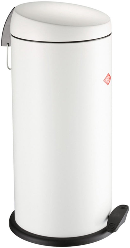 Wesco capboy maxi prullenbak | pedaalemmer | 22 liter | metaal - mat wit | afvalemmer - made in germany