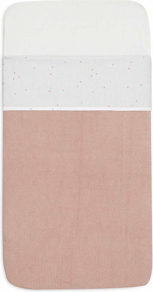 Jollein - baby laken ledikant - 120x150cm - ledikant, babybed - katoen - twinkling wild rose