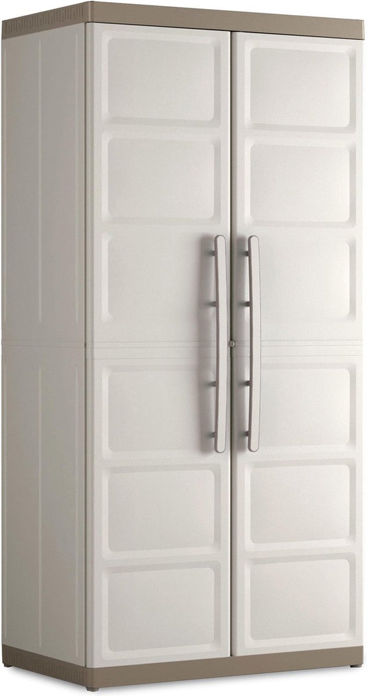 Kis keter excellence xl opbergkast hoog - 4 planken - 54x89x182cm - beige taupe