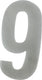 Starx huisnummer 130x3mm rvs 9