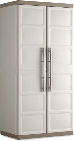 Kis keter excellence xl opbergkast hoog - 4 planken - 54x89x182cm - beige taupe