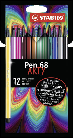 Stabilo pen 68 - viltstift - arty - set met 12 sets