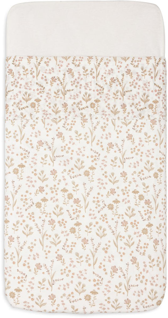 Jollein baby laken wieg - 75x100cm - babybed - katoen - bloomy