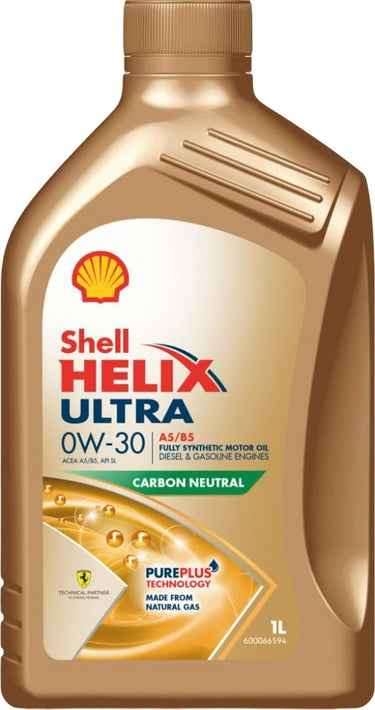 Shell helix ultra a5 b5 0w30 motorolie 1 liter