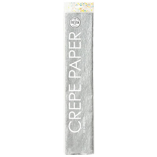Globos crepepapier zilver, 50x250cm