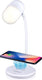 Grundig bureaulamp led 3-in-1 - draadloze telefoonoplader qi technologie - bluetooth speaker - leeslamp - wit