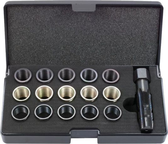 Ks tools draadtappen set end thread rep. set m1 14x1.25mm 16 pcs.